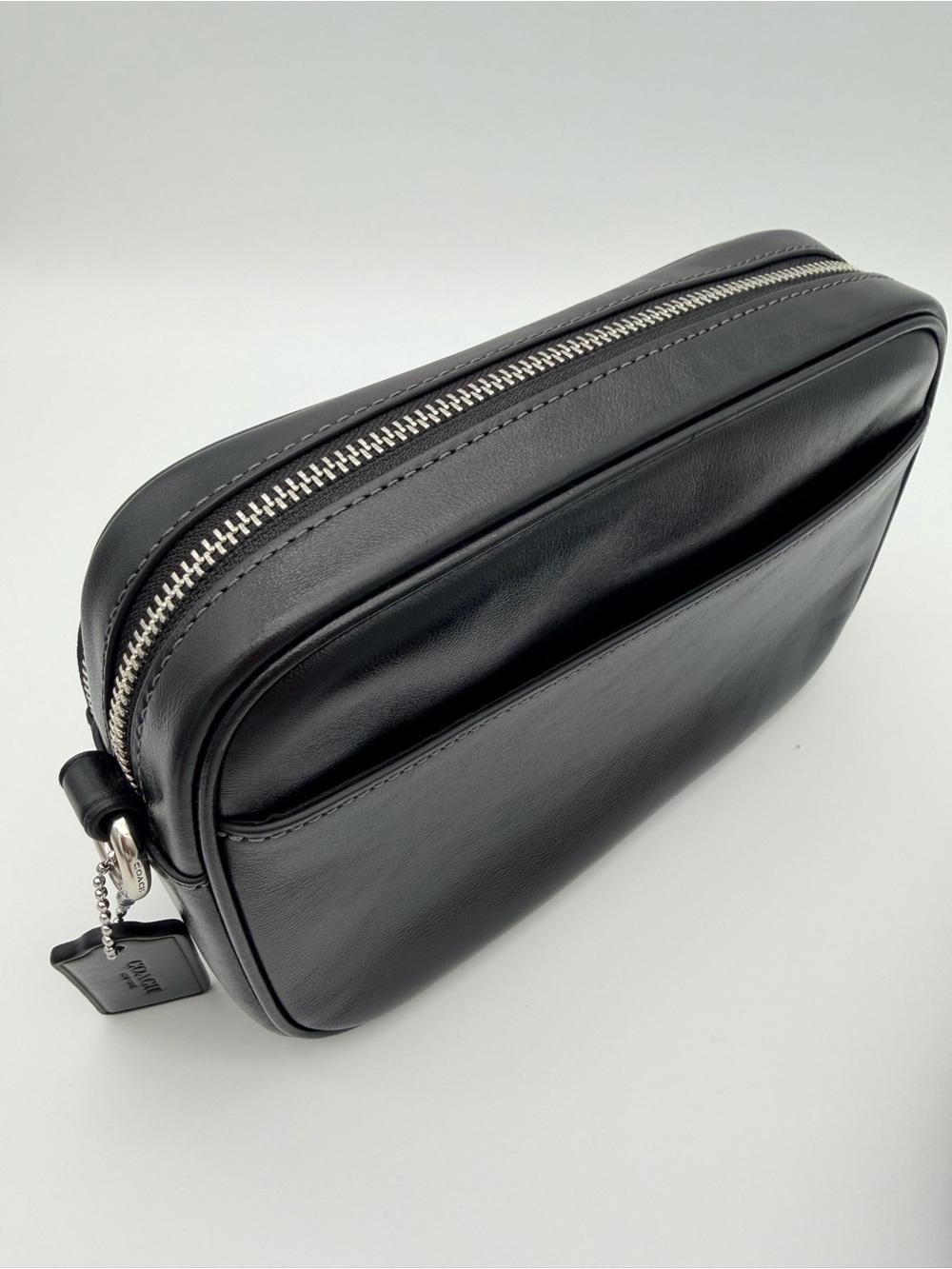 Coach Finley Black Leather Crossbody Bag Detachable Strap CEA71 - Picture 9 of 14